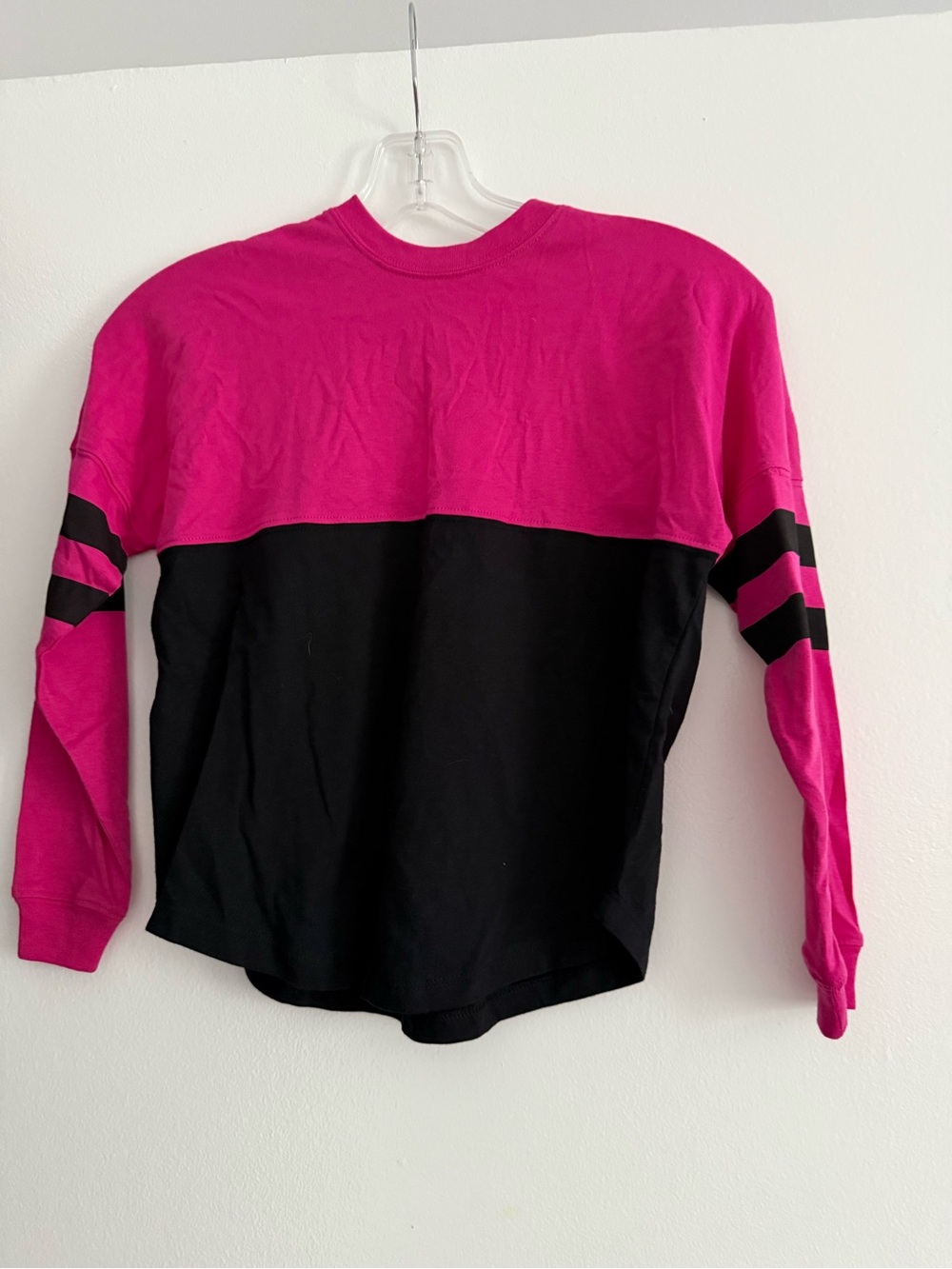 balera Pink and Black Long Sleeve Colorblock Tee